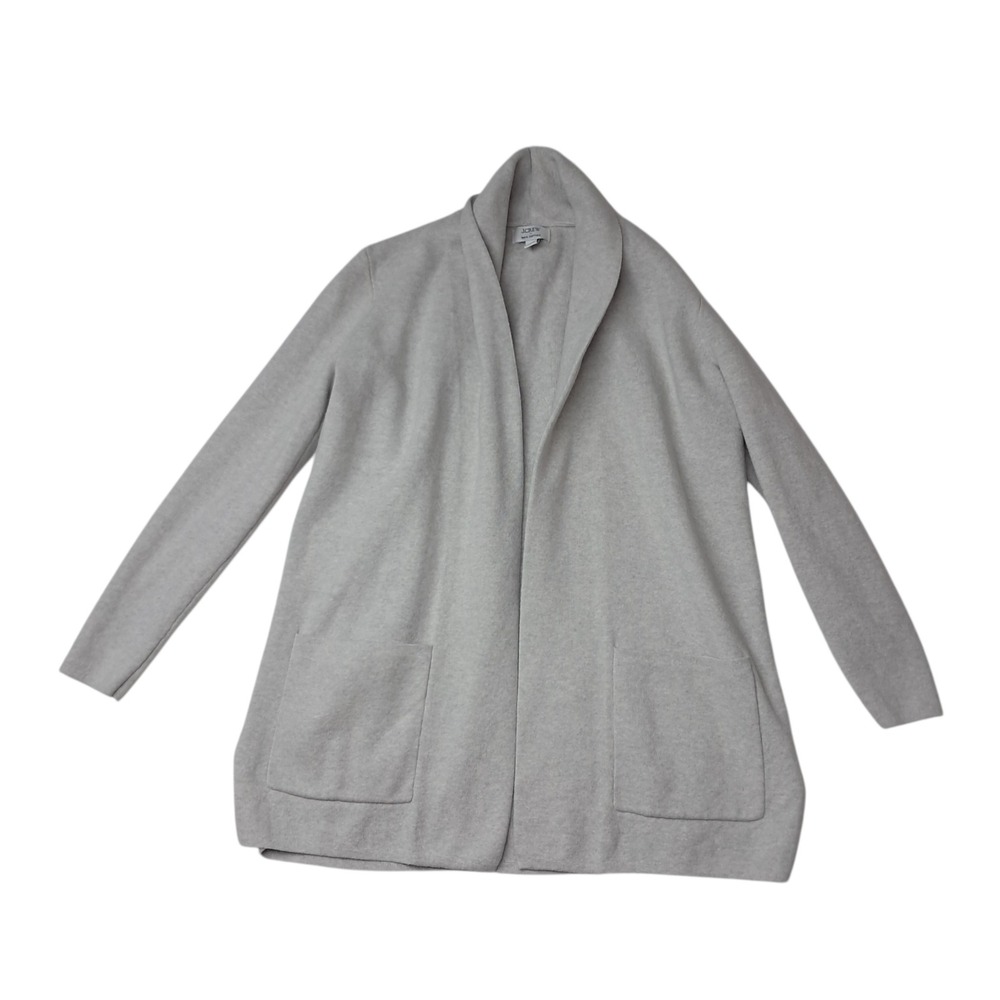 J. Crew Chelsea Sweater Blazer Women's Small‎ Gray Open Cotton Preppy Capsule